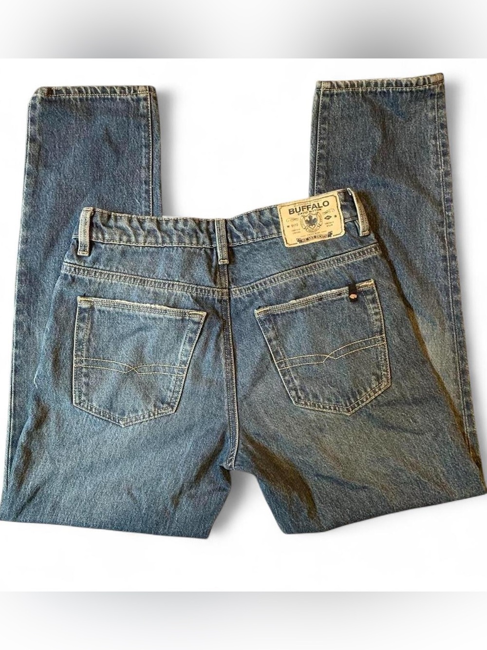 Buffalo David Bitton Relaxed Boyfriend Jeans Distressed Knee Rips - size 25